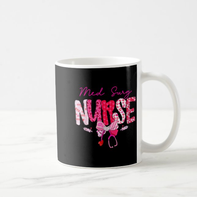 Caneca De Café Med Surg Nurse Valentine's Day Stethoscope Coquett (Direita)