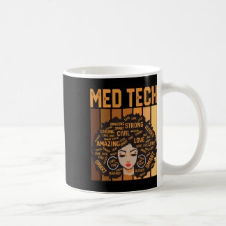 Caneca De Café Med Tech Poderoso Mês da História Negra Orgulho Ne