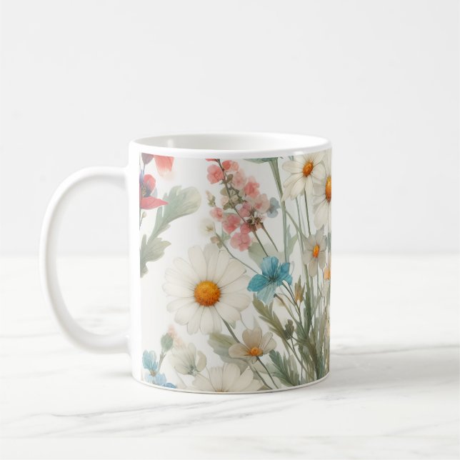 Caneca De Café Medalha Botânica Das Flores (Esquerda)