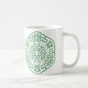 Caneca De Café Medalhão chinês verde