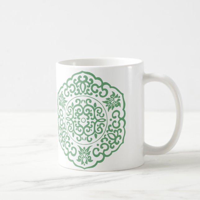 Caneca De Café Medalhão chinês verde (Direita)