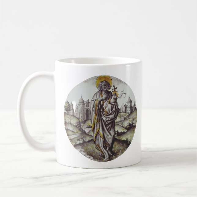 Caneca De Café Medalhão com São João Batista (Esquerda)