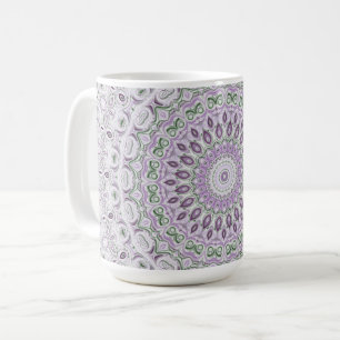 Caneca De Café Medalhão de Cinza e roxo