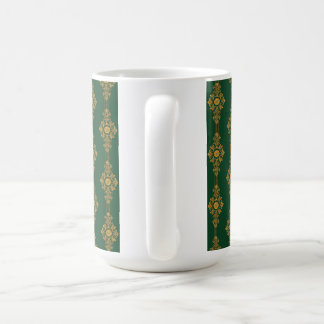 Caneca De Café Medalhão Verde Floresta Festivo