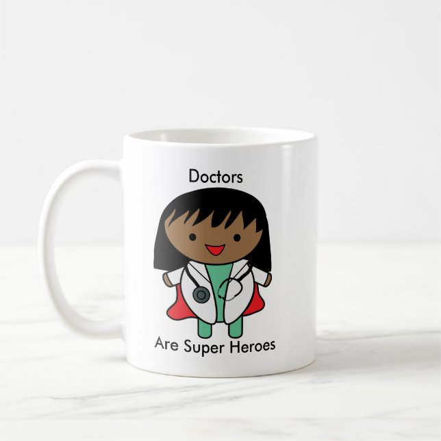Caneca De Café Médica Afro-Americana Personalizar Mulher (Esquerda)