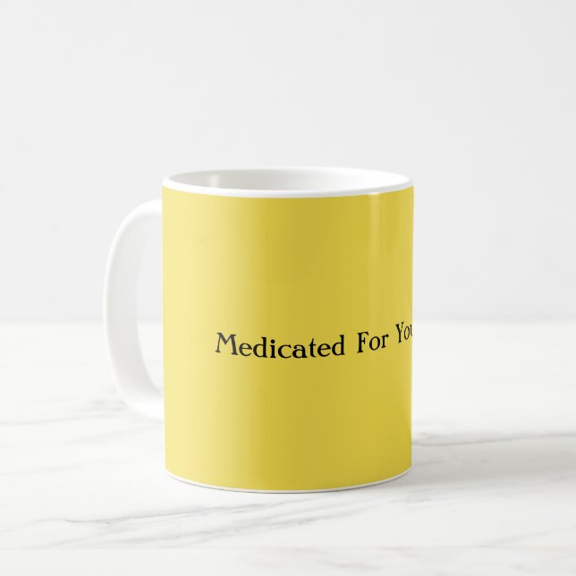 Caneca De Café Medicado Para Sua Cãibra De Segurança (Frente Esquerda)