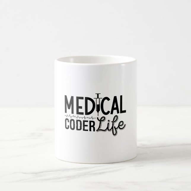 Caneca De Café Medical Coder Life Assistant ICD Programmer Coding (Centro)