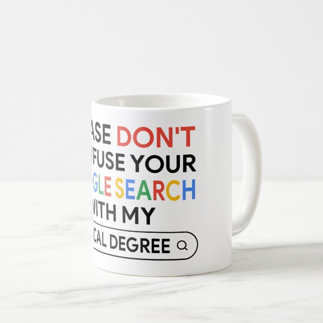 Caneca De Café Medical Degree Mug (Frente Esquerda)