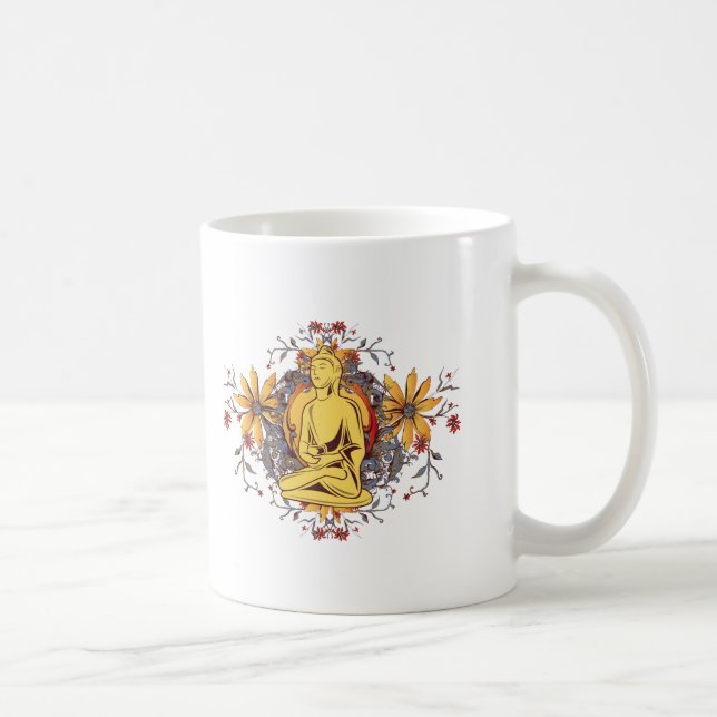 Caneca De Café Medicina Buddha na meditação (Direita)