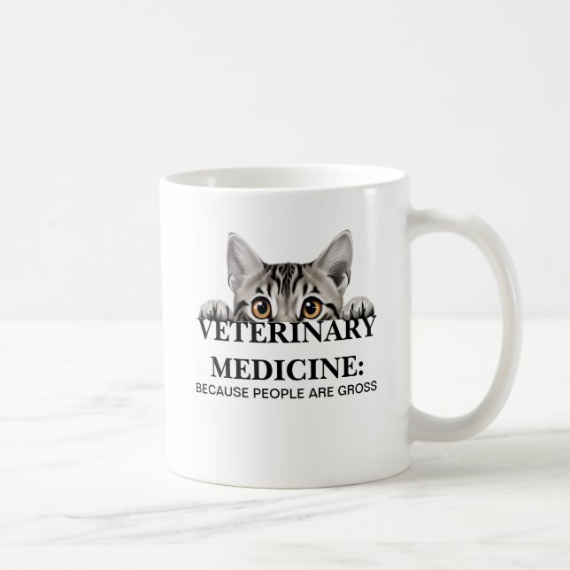 Caneca De Café Medicina Veterinária Porque Pessoas são Engraçadas (Direita)
