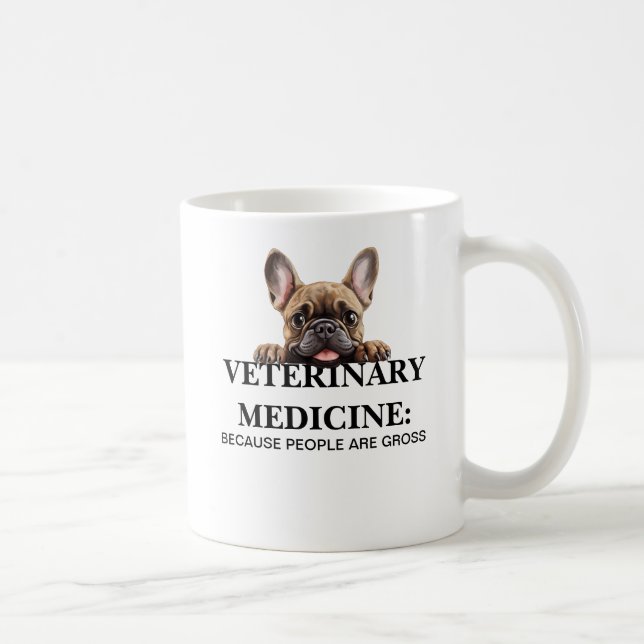 Caneca De Café Medicina Veterinária Porque Pessoas são Engraçadas (Direita)