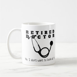 Caneca De Café Médico aposentado Stethoscope Sassy Engraçado Refo