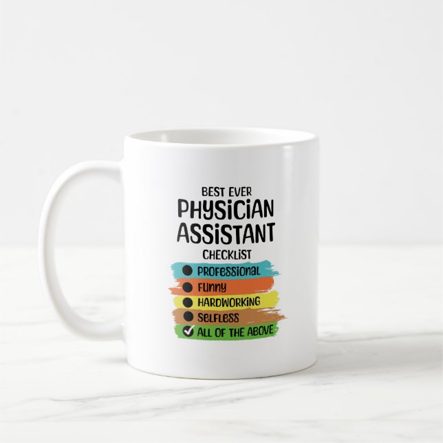Caneca De Café Médico Assistente Médico Graduação Médica (Esquerda)