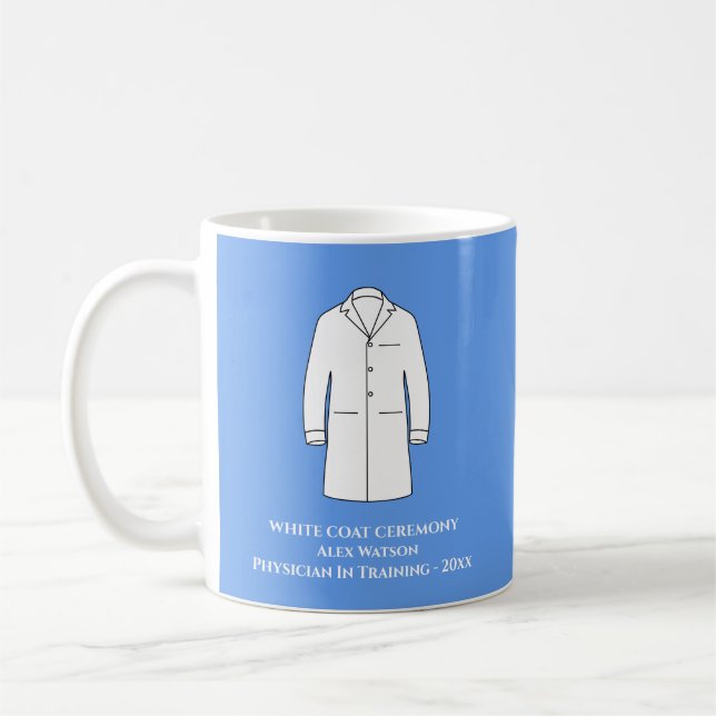 Caneca De Café Médico da Cerimônia de Casaco Branca (Esquerda)