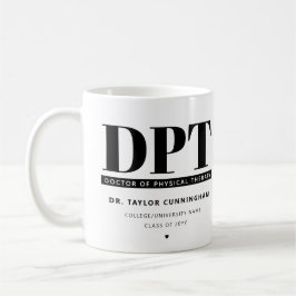 Caneca De Café Médico de DPT Moderno Personalizado em Terapia Fís