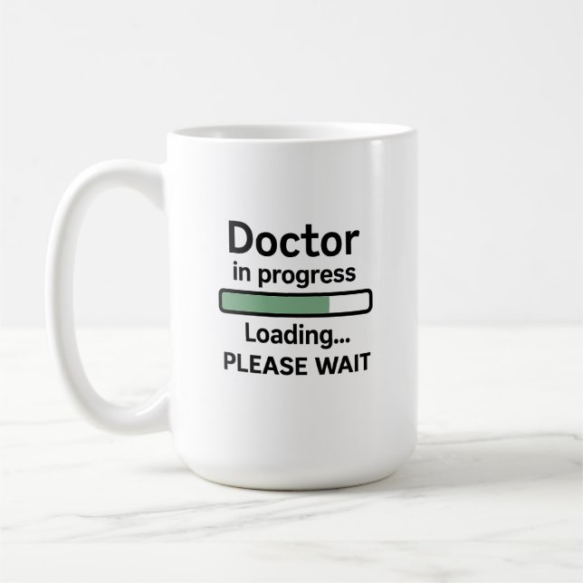 Caneca De Café Médico em Andamento Carregando Mug (Esquerda)