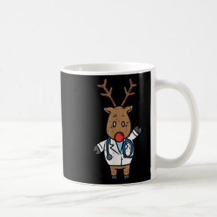 Caneca De Café Médico Enfermeira Rena Estetoscópio Natal Médico