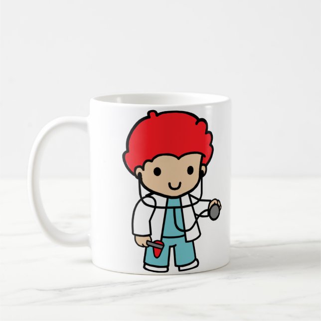 Caneca De Café Médico futuro, cabelo vermelho (Esquerda)
