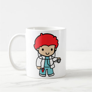 Caneca De Café Médico Futuro, cabelo vermelho