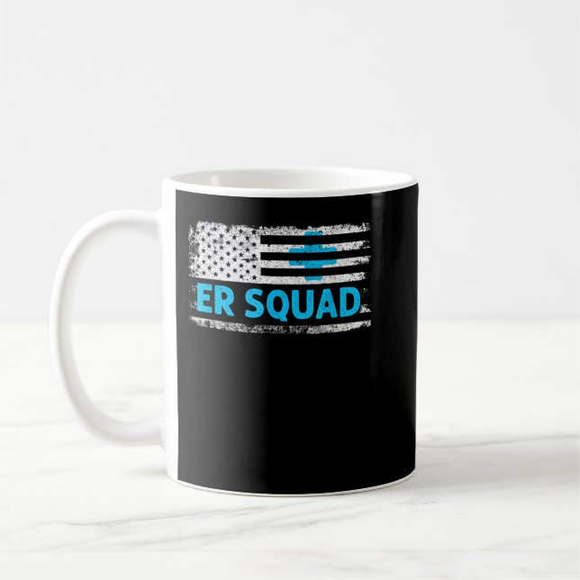 Caneca De Café Médico Hospital Médico Serviço de Emergência ER En (Esquerda)