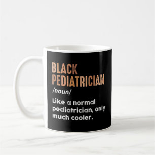 Caneca De Café Médico Pediátrico de Definição de Pediatria Preto