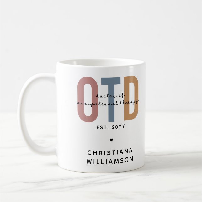 Caneca De Café Médico Personalizado de Terapia Ocupacional (Esquerda)