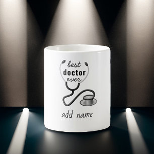 Caneca De Café Médico Personalizado Melhor de Todos Obrigado Médi