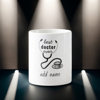 Caneca De Café Médico Personalizado Melhor de Todos Obrigado Médi