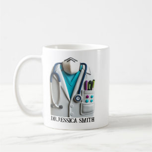 Caneca De Café Médico Personalizado Nome Personalizado para o D