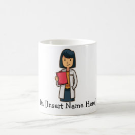 Caneca De Café Médico Personalizado Superior das Mulheres