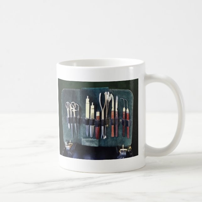 Caneca De Café Médicos - Instrumentos Cirúrgicos Circa Guerra Civ (Direita)