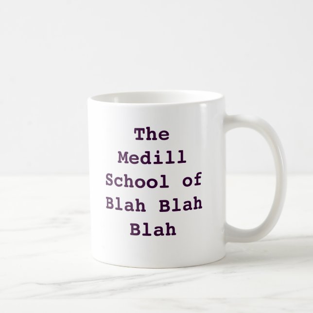 Caneca De Café Medill: Blá - blá (Direita)