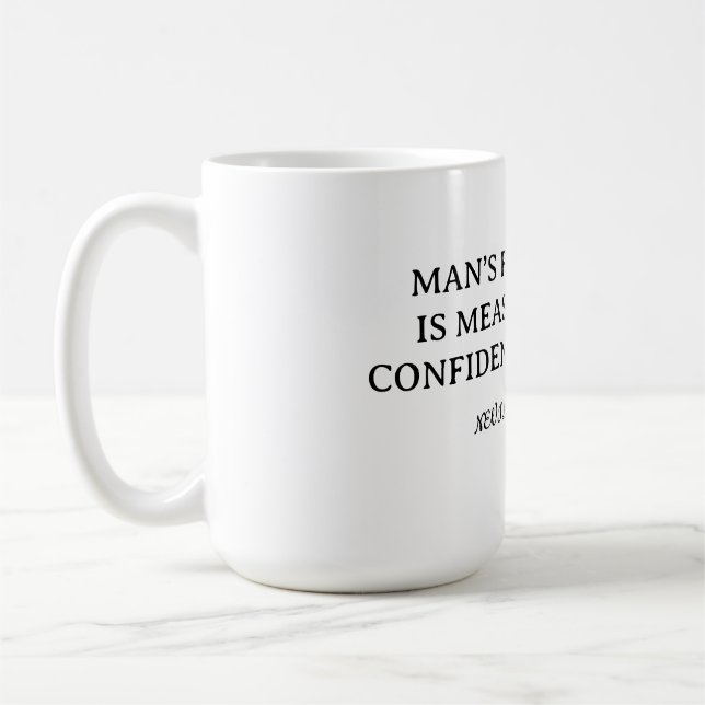 Caneca De Café Medindo Sua Fé (Esquerda)