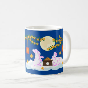 Caneca De Café Médio Festival de outono Coelho da Lua Bolo Osmant