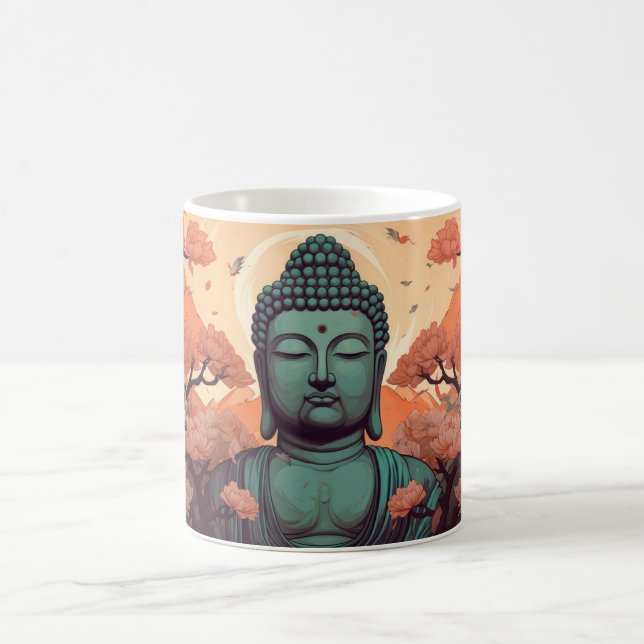 Caneca De Café Meditação Buda Arte Espiritual (Centro)