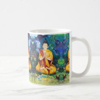 Caneca De Café Meditação de Jardim Buddhas Reze Maureen Girard Ti