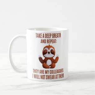 Caneca De Café Meditação de Largura Engraçado Escritório Cotação