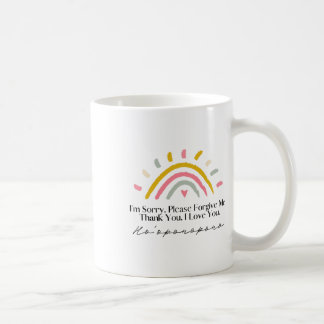 Caneca De Café Meditação de Oração Havaiana Ho'oponopono Arco-íri
