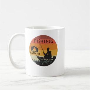 Caneca De Café Meditação de Pacientes de Pesca para este design e