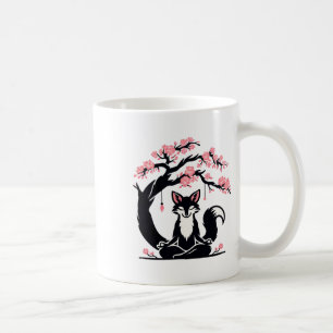 Caneca De Café Meditação de Yoga Sereno Zen Fox