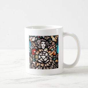 Caneca De Café Meditação em Cores: Arte de Vitral & Espiritual