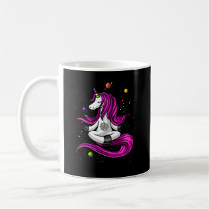 Caneca De Café Meditação Espacial Mágica Unicórnio Yoga Zen