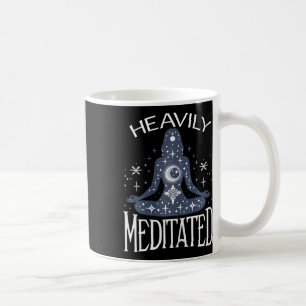 Caneca De Café Meditação Fortemente Meditada Ioga Feminina E Aten