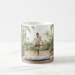 Caneca De Café Meditação Pose de Yoga Serenidade