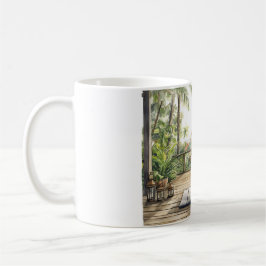Caneca De Café Meditação Pose de Yoga Serenidade 