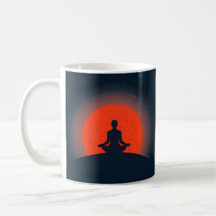 Caneca De Café Meditação Sunset Yoga
