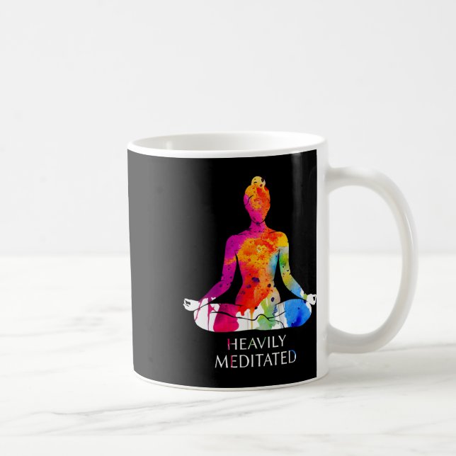 Caneca De Café Meditação Yoga Fortemente Meditado  (Direita)