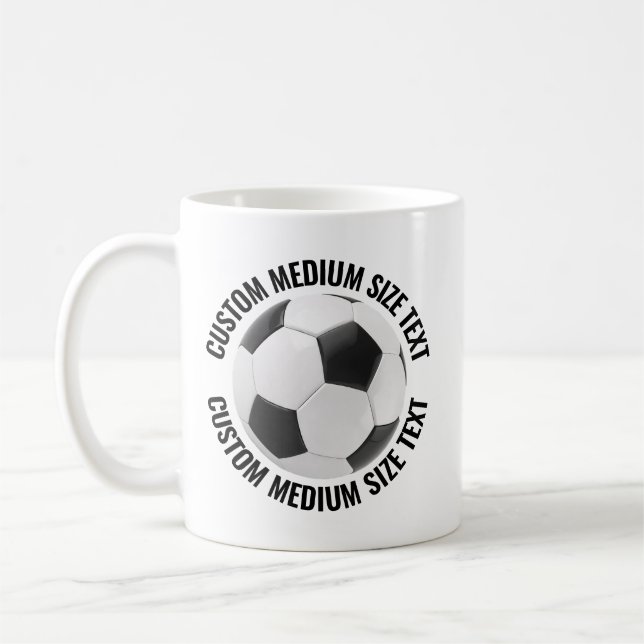 Caneca De Café Medium Personalized Text Tennis Ball 11oz. Custom (Esquerda)