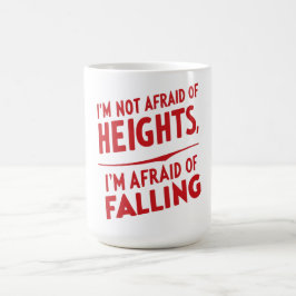 Caneca De Café Medo de cair: Design de tipografia