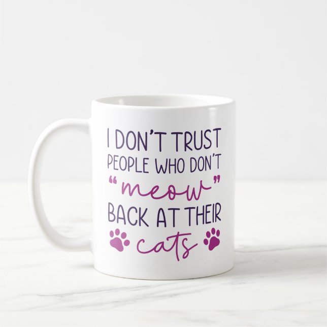 Caneca De Café Medo De Volta Aos Seus Gatos (Esquerda)